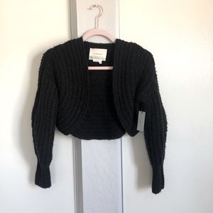 Anthropologie Black cropped Sweater